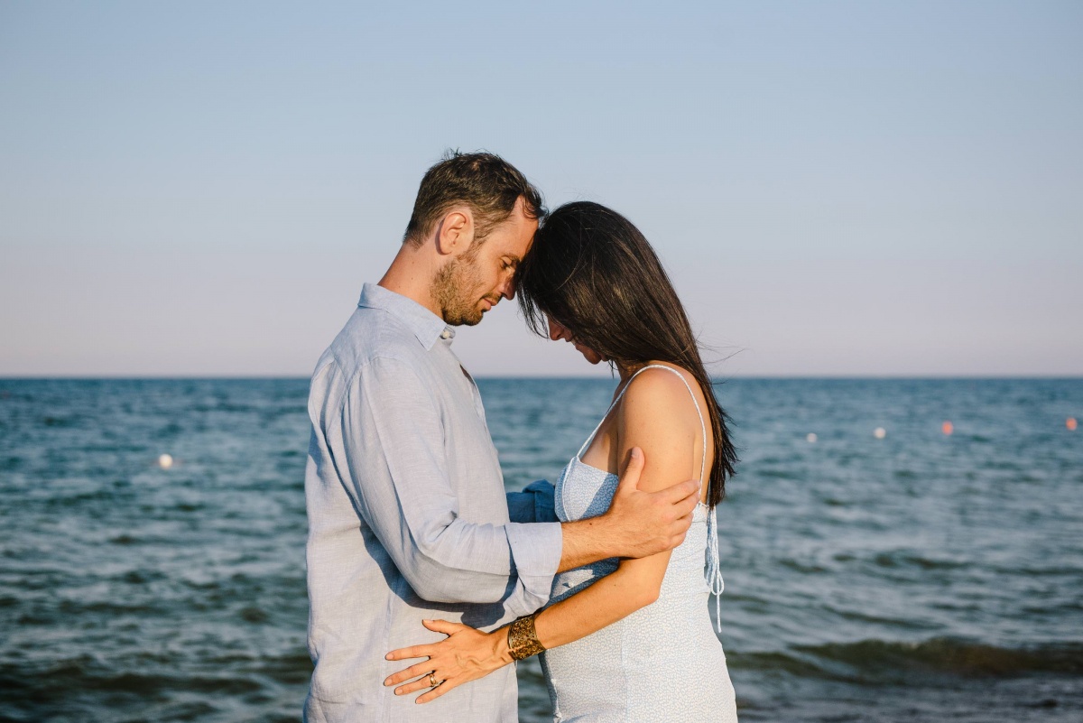 fotografia coppia gravidanza mare by Glam