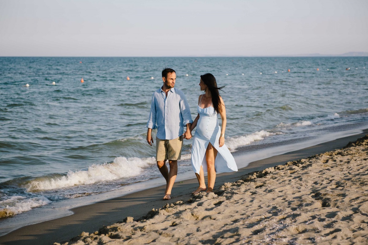 fotografia coppia gravidanza mare by Glam