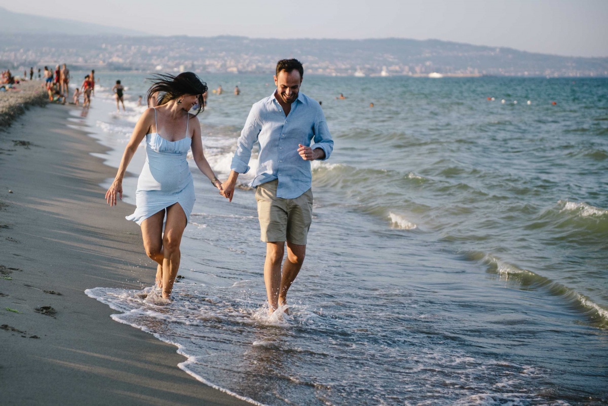 fotografia coppia gravidanza mare by Glam